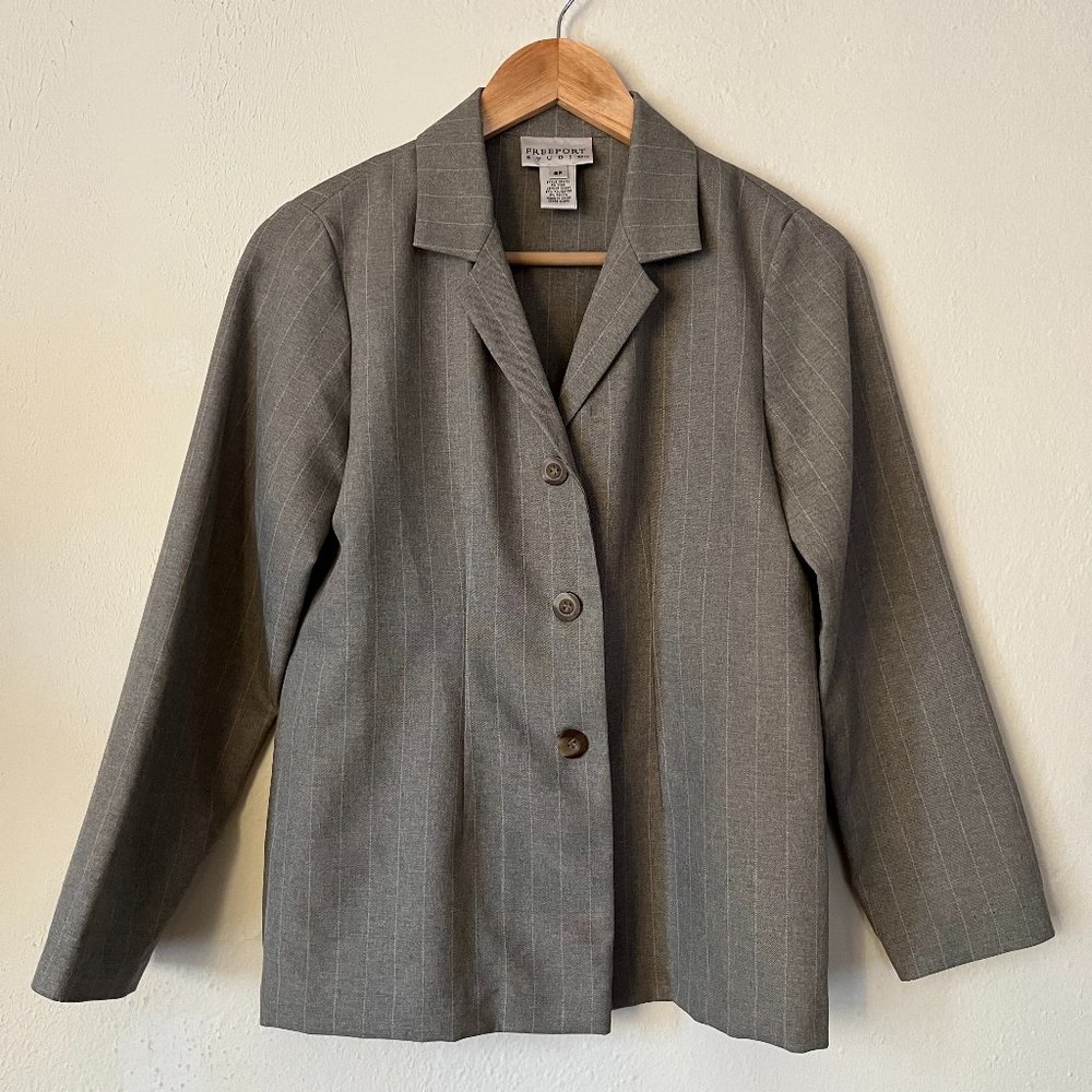 Gray and Beige Blazer